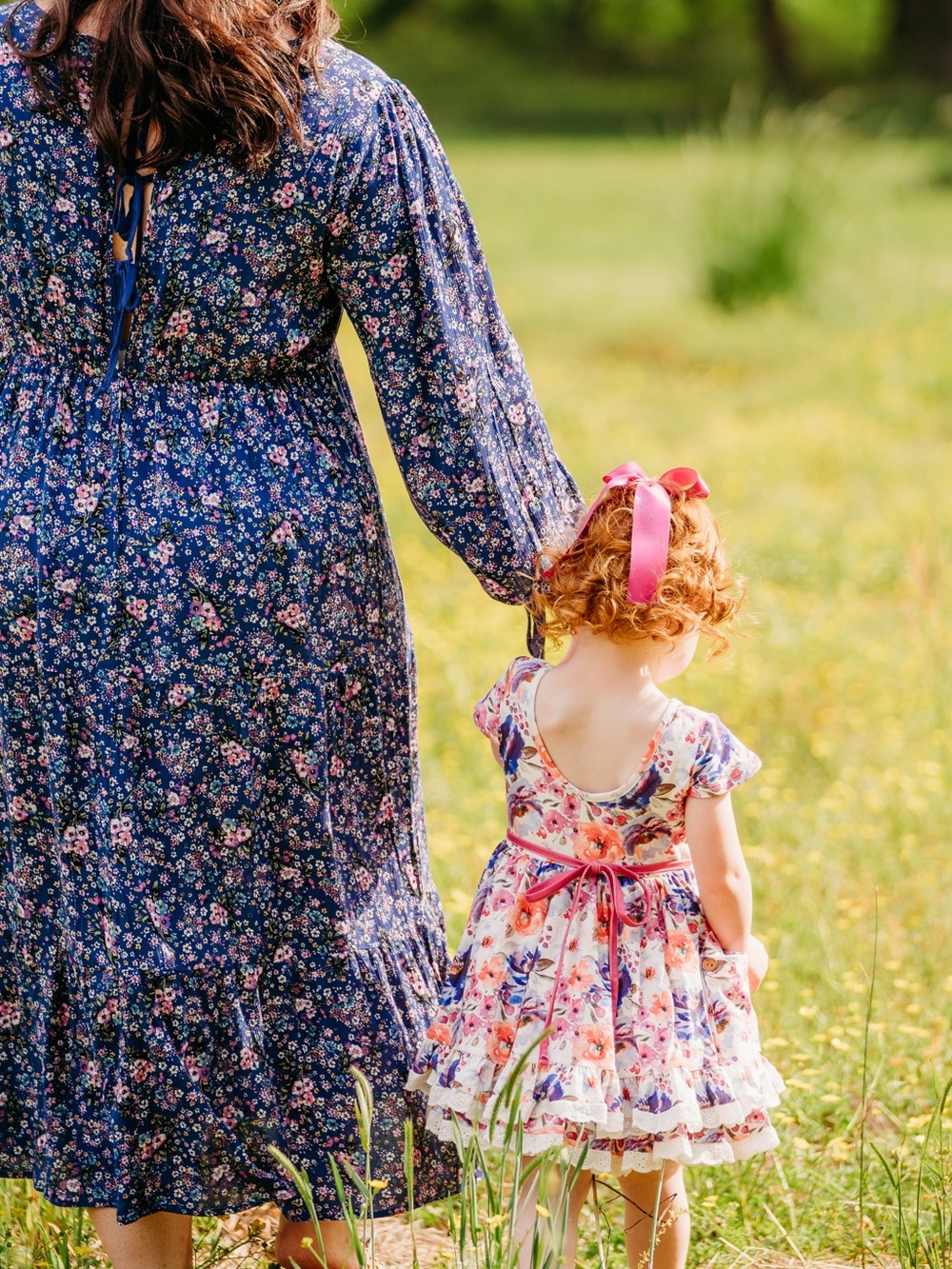 Floral Navy Long Sleeve Midi maxi Dress - Navy with Pink Floral, plus size